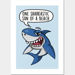 One sharkastic sun of a beach Posters and Art